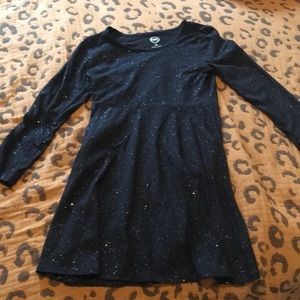 Black dress with sparkles long sleeve